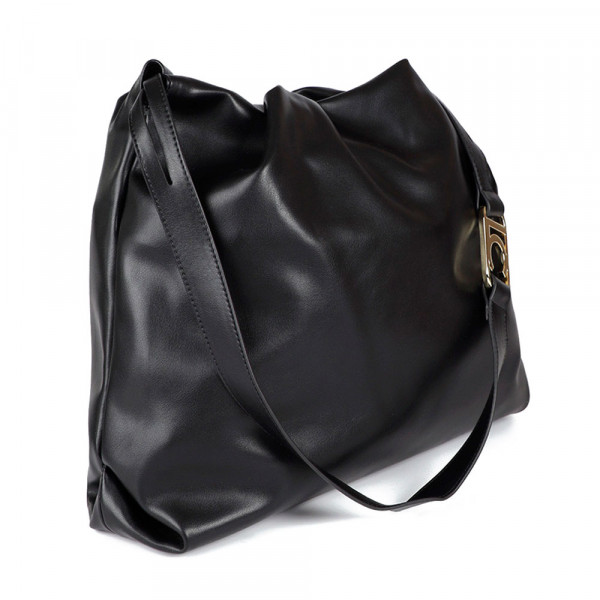 shopper-tasche-aus-kunstleder-mit-ovalem-lc-logo