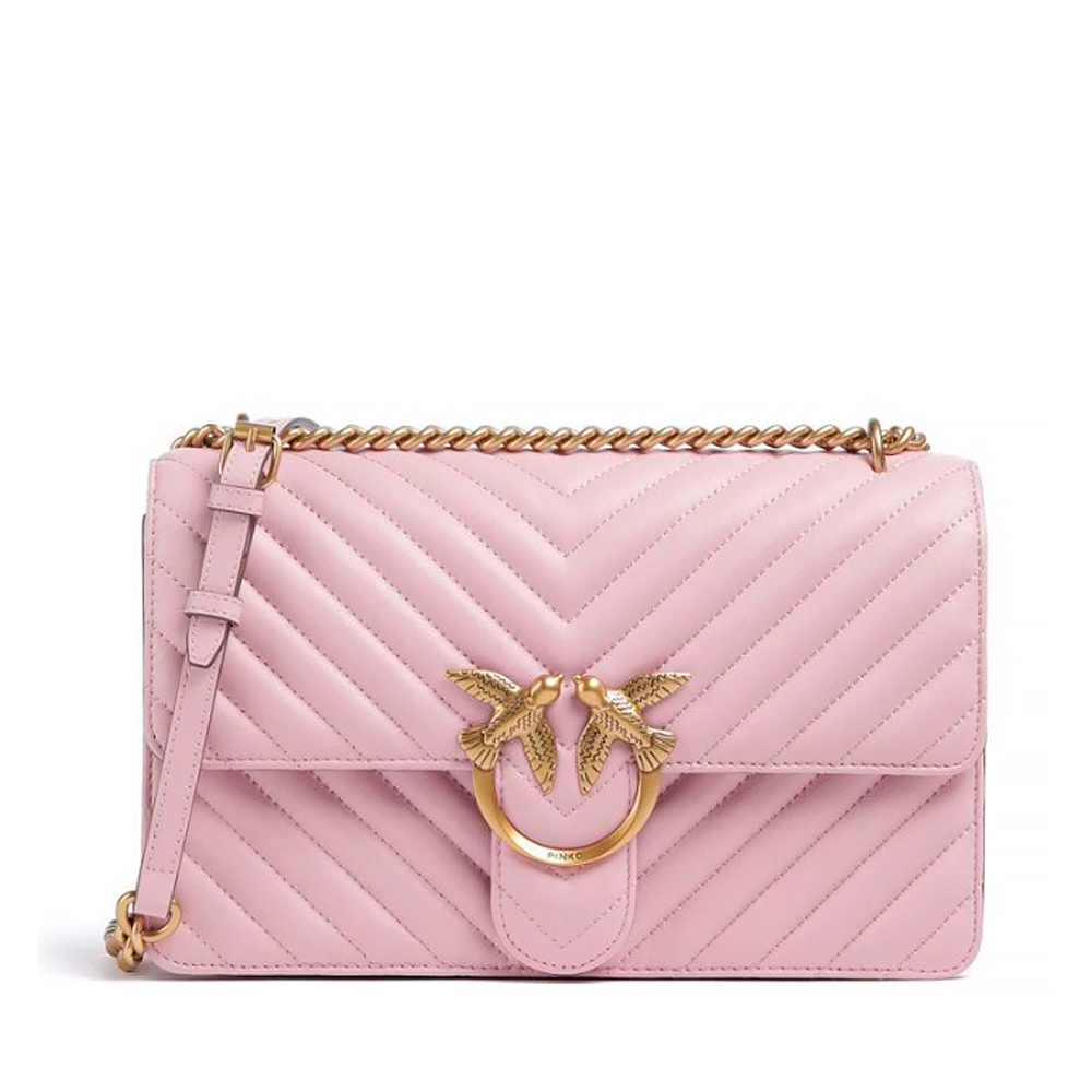 Pinko Women's Gold Bags, Toiletry Bags And Suitcases For Love One Classic Bag