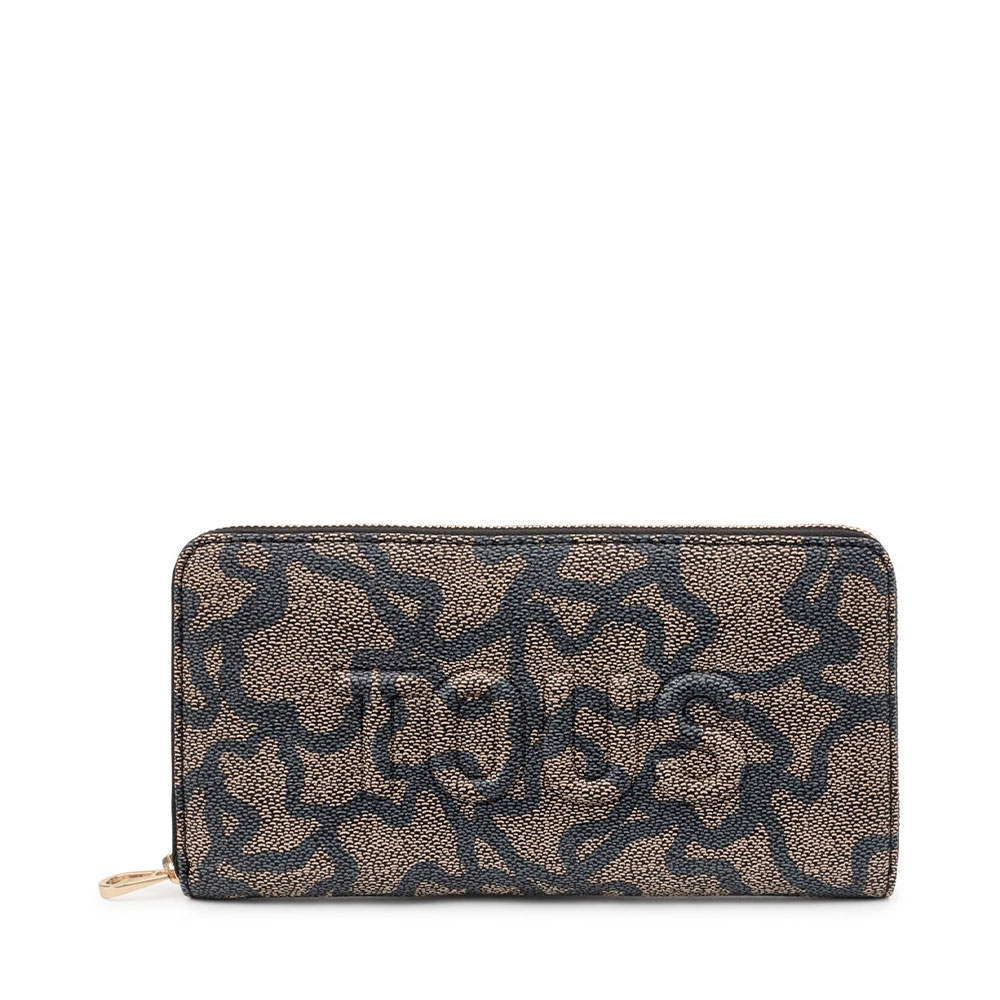 Tous Women's Black Wallets And Purses Kaos Icon Large Wallet
