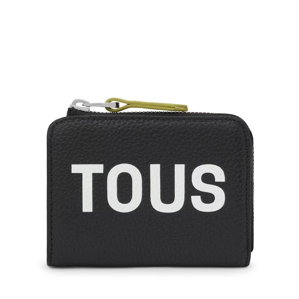 Tous Women's Black Wallets And Purses Small Lynn Logo Leather Wallet
