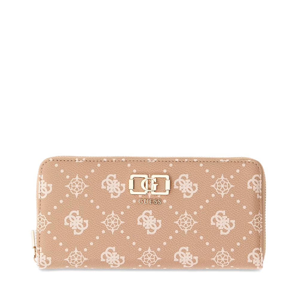Guess Women's Gold Wallets And Purses Emelie Logo Wallet