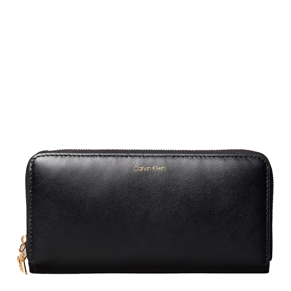 Calvin Klein Jeans Women's Gold Backpacks And Fanny Packs For Long Zip-Around Wallet With Monogram Hardware
