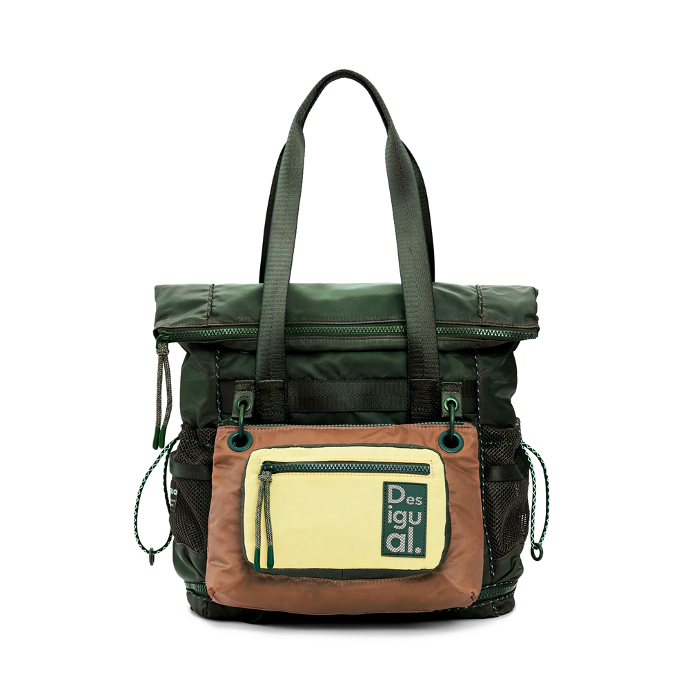 Desigual Women's Dark/Green Backpacks And Fanny Packs For Two-Tone Waxed Voyager Backpack