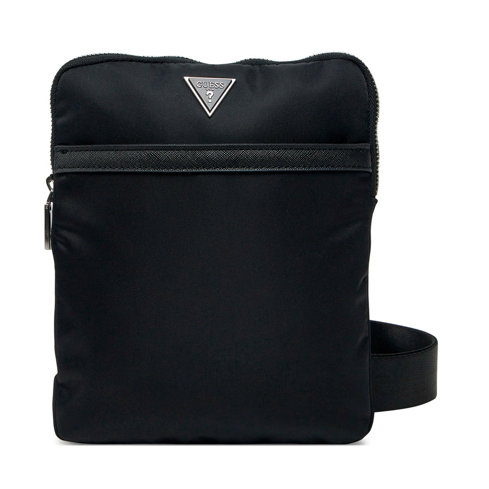 Guess Men's Silver Messenger Bags, Toiletry Bags And Suitcases For Mini Milano Nylon Shoulder Bag