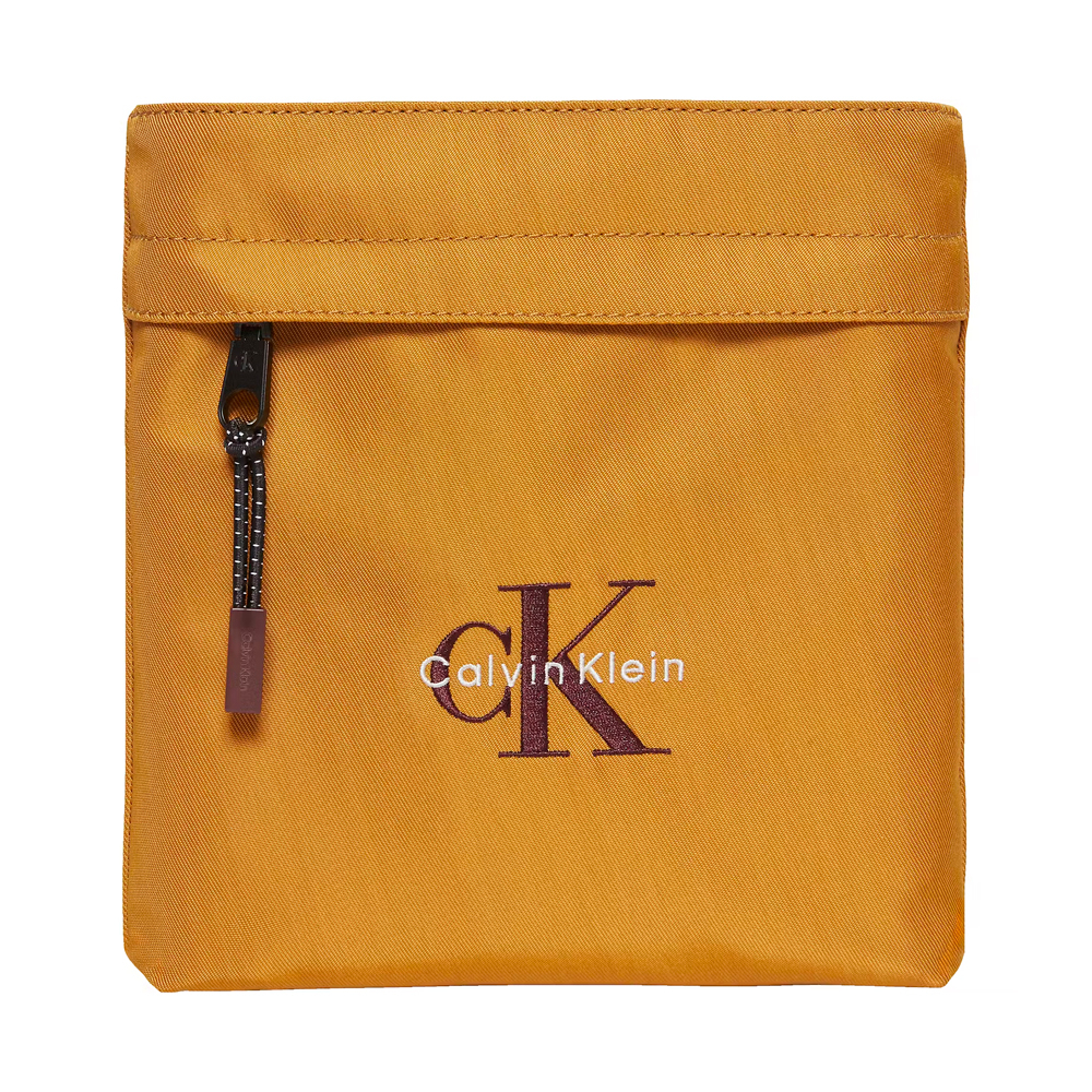 Calvin Klein Jeans Bandoleras, neceseres y maletas para hombre Bandolera plana de nailon con logo monograma