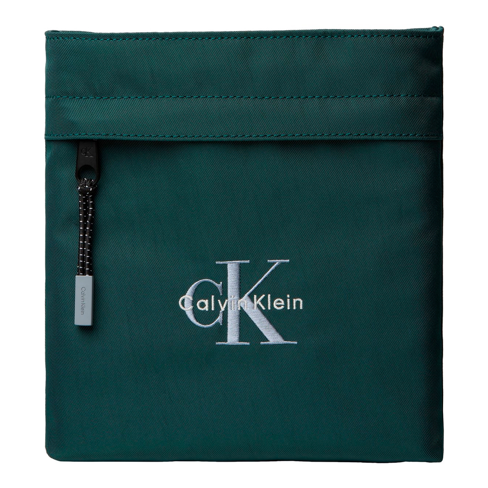 Calvin Klein Jeans Bandoleras, neceseres y maletas para hombre Bolsa plana de nailon con logo monograma