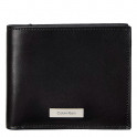 Folded wallet with logo plaque