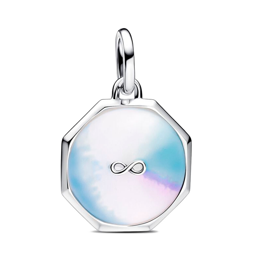 Pandora Silver/White Charms Me Infinity Locket Charm 793367C01