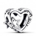 Charm Coeur Filigrane Famille et Etoile 792829C00