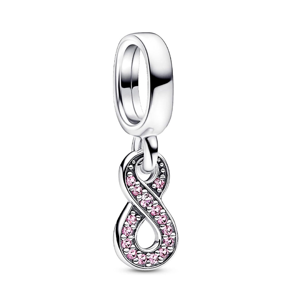 Pandora Pink/Silver Charms Bright Infinity Pendant Charm 792766C01