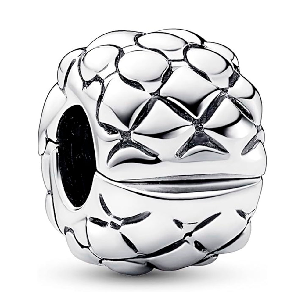 Pandora Silver Charms Wide Studded Charm 792746C00