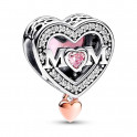 MOM AND HEART CHARM IN TWO-TONE FILIGRAE 782653C01