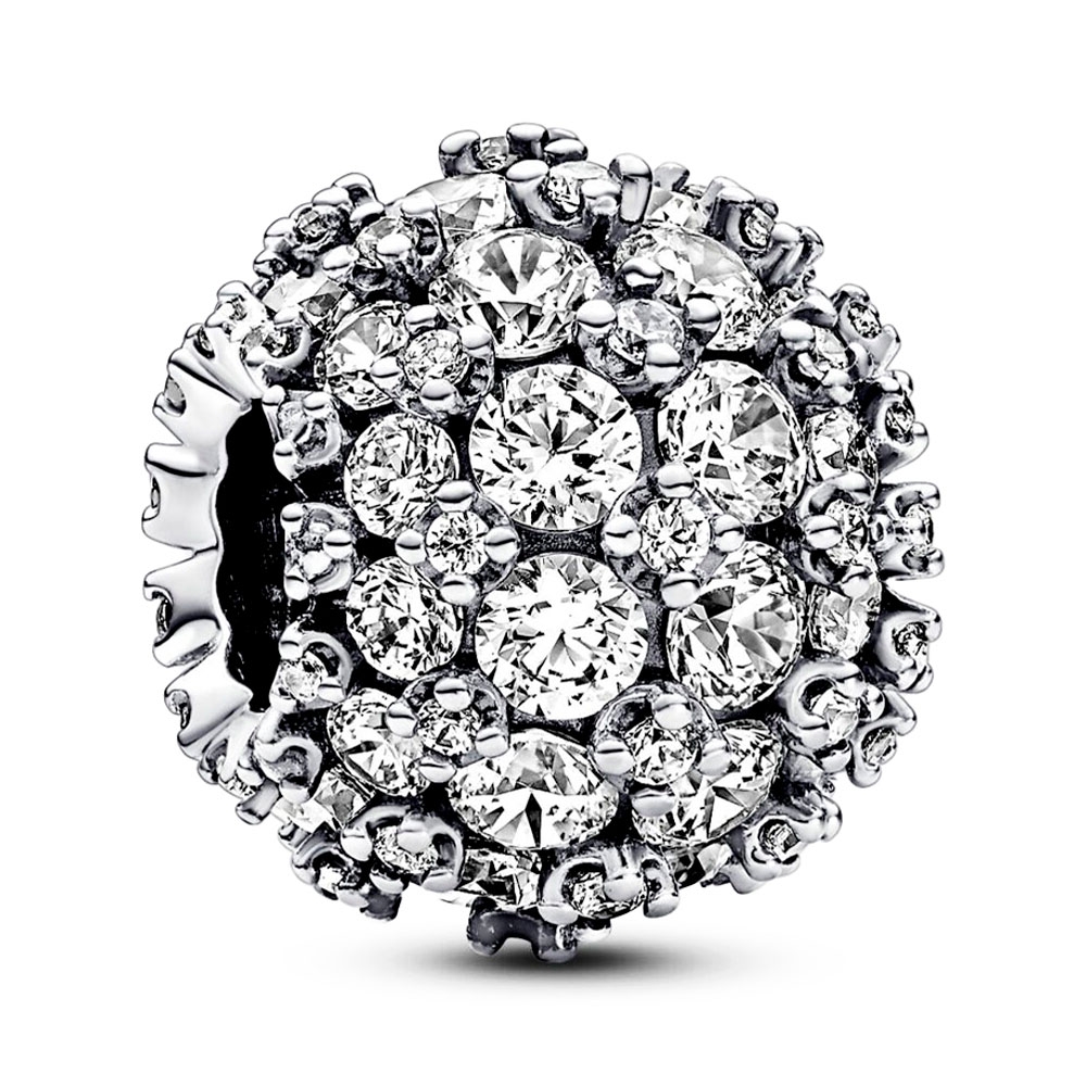 Pandora Silver Charms Brilliant Round Charm In Pavé 792630C01