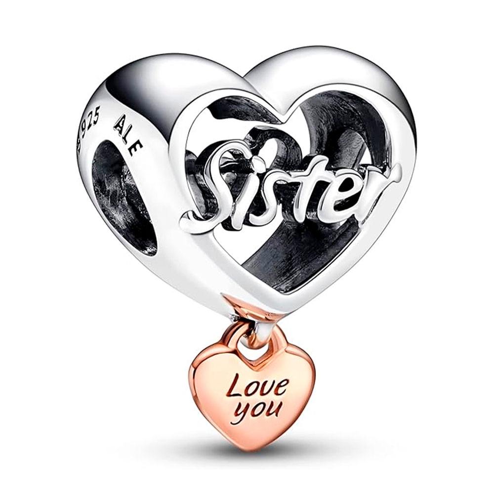 Pandora Charm Corazón Te Quiero Hermana 782244C00