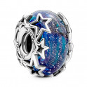 GALAXY AND STARS MURANO GLASS CHARM 790015C00