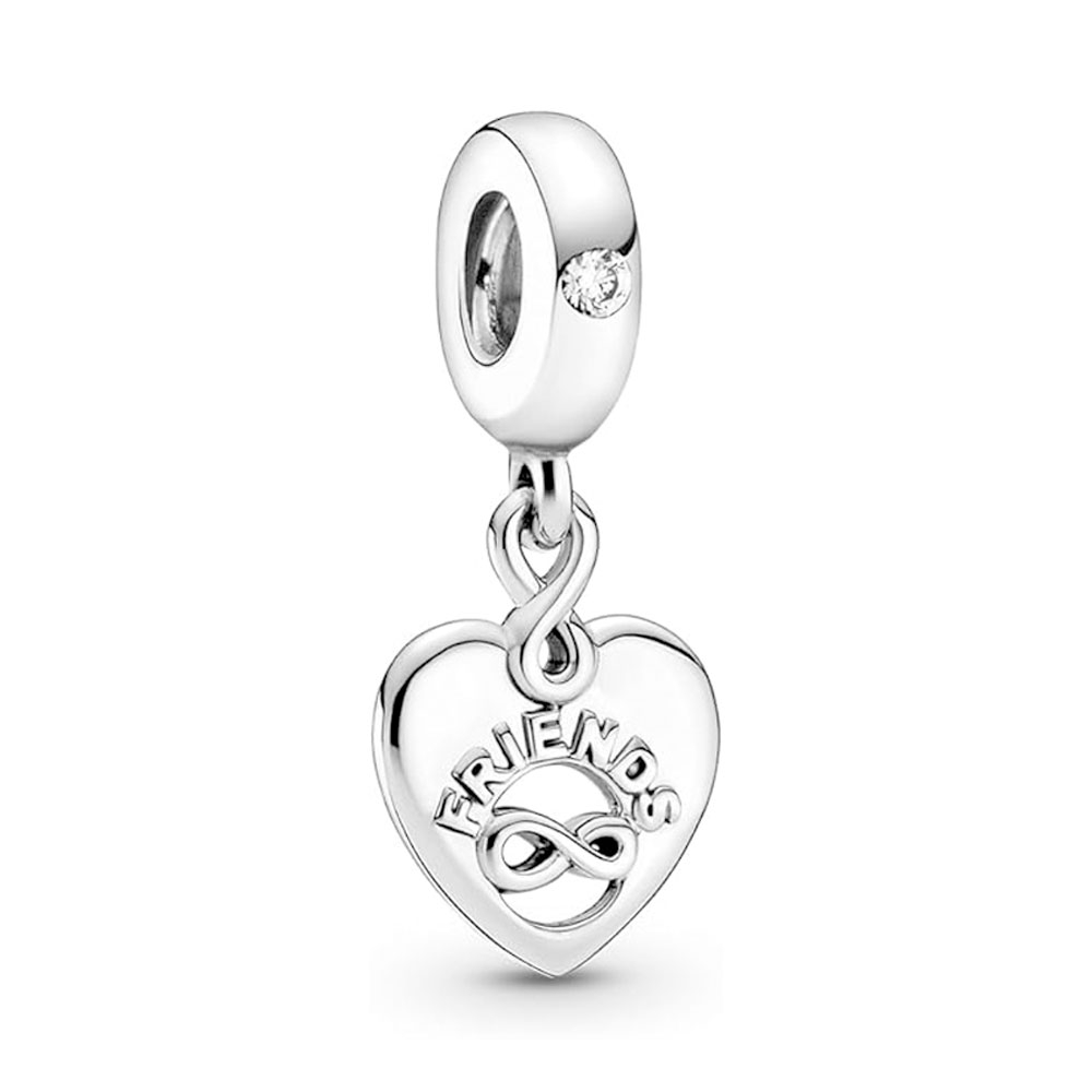 Pandora Silver Charms Friends Forever Heart Pendant Charm 799294C01