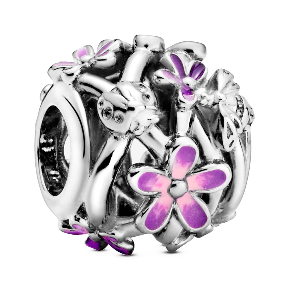 Pandora Purple Charms Charm Daisy In Filigree 798772C02