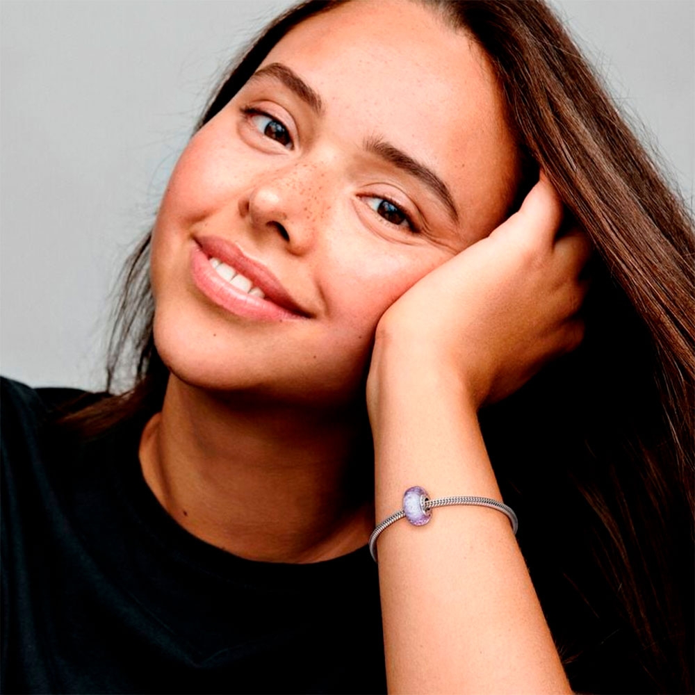 Pandora Charm cristal de Murano Lavanda 798875C00 – imagen 2