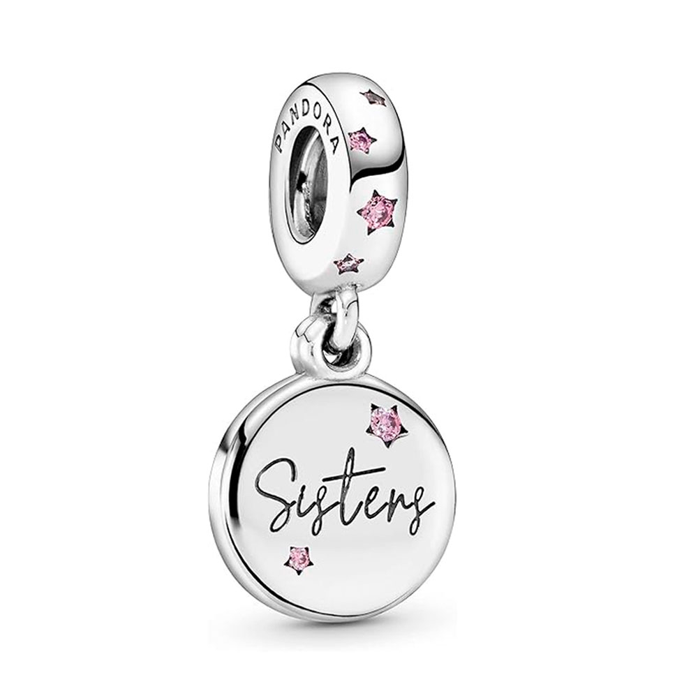 Pandora Silver Charms Sisters Forever Sterling Pendant Charm 798012Fpc