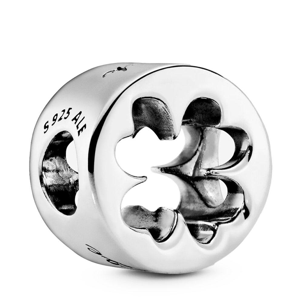 PANDORA Charm-Anhänger, Kleeblatt vierblättrig, Silber - Image 5