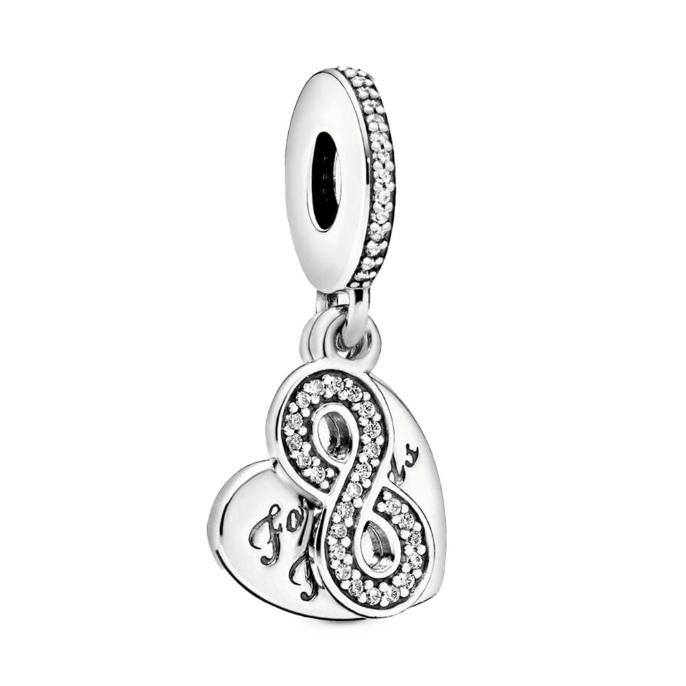 Pandora Silver Charms Friends Forever Pendant Charm 791948Cz