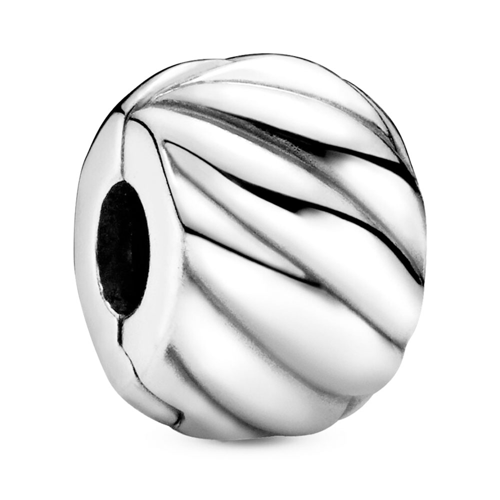 Pandora Silver Charms Polished Feather Clip Charm 791752