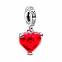 DISNEY MICKEY ET MINNIE MOUSE KISS PENDENTIF EN VERRE DE MURANO CHARM 792522C01
