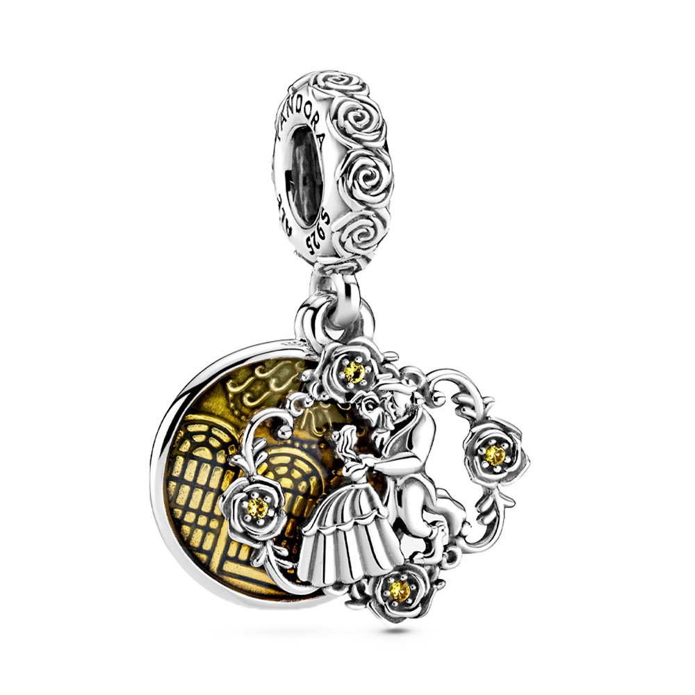 Pandora Yellow Charms Disney's Beauty And The Beast Dancing Pendant Charm 799014C01