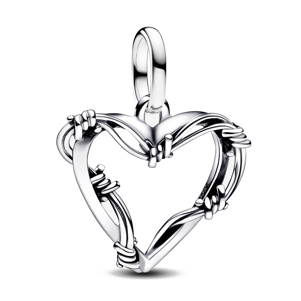 Pandora Silver Charms Wire Heart Locket Charm 793449C00