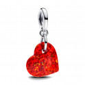 Charm Colgante Coraz&oacute;n Rojo Opalescente 793348C01