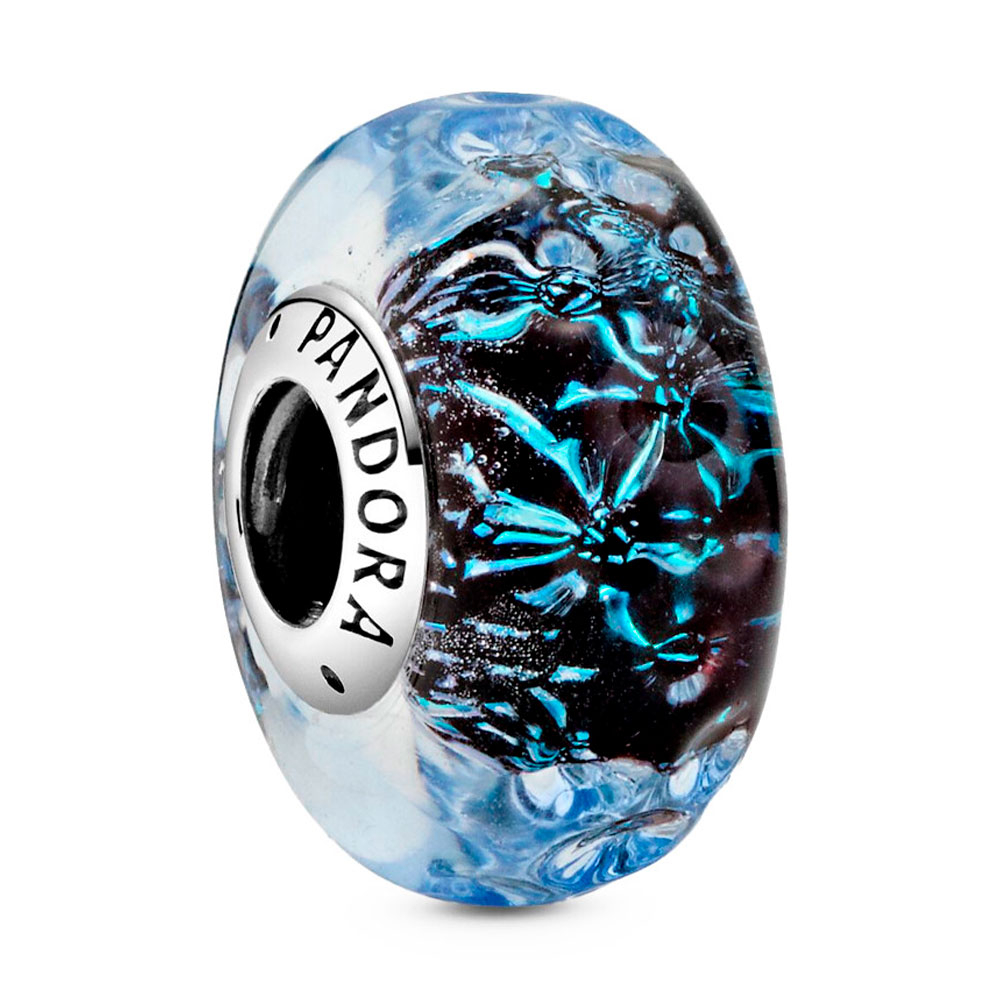 Pandora Charm Cristal de Murano Azul Oscuro 798938C00