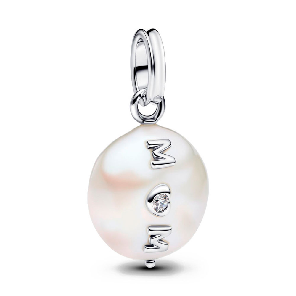 Pandora Silver Charms Mom And Baroque Pearl Pendant Charm 793783C01