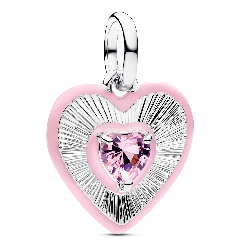 Pandora Charms Charm Strahlend rosa Herzmedaillon 794409C01