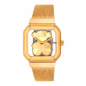 D-Bear Party Analog Watch with Gold Steel Bracelet