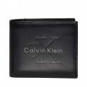 Folded wallet with embossed logo