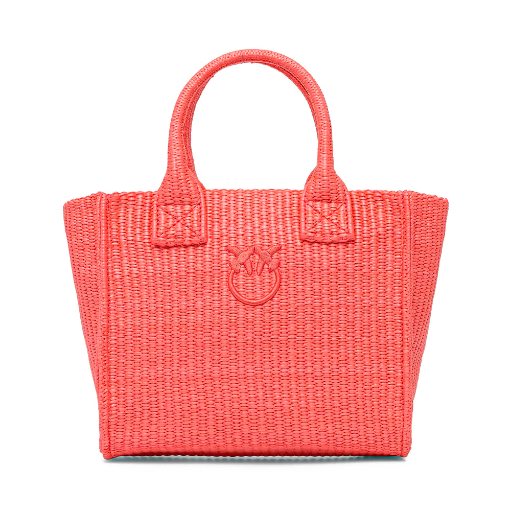 Pinko Women's Pink O Bags, Toiletry Bags And Suitcases For Mini Raffia Beach Shopper Tote Bag