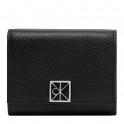 Trifold grained leather wallet with RFID