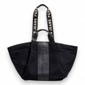 Shopper bag with embossed logo