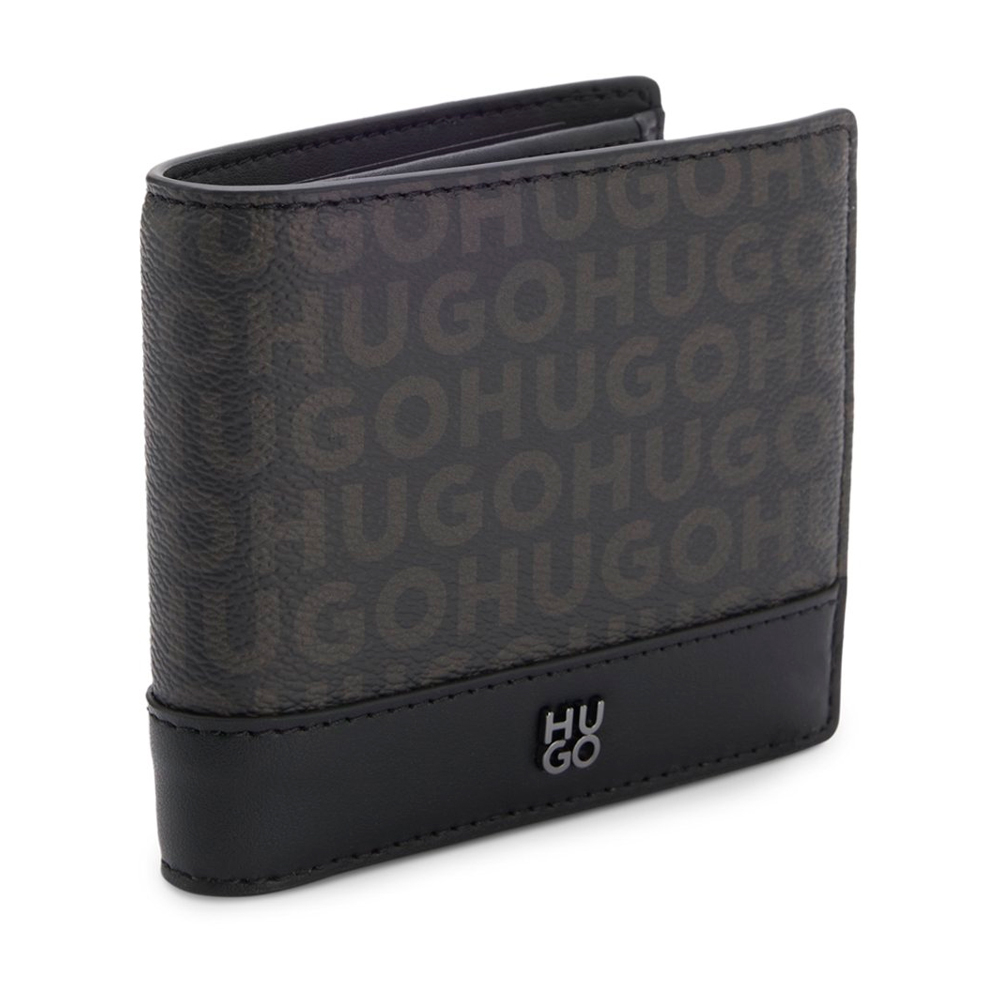 Hugo Boss Eyewear Cartera con estampado de monograma y logo apilado metálico – imagen 2