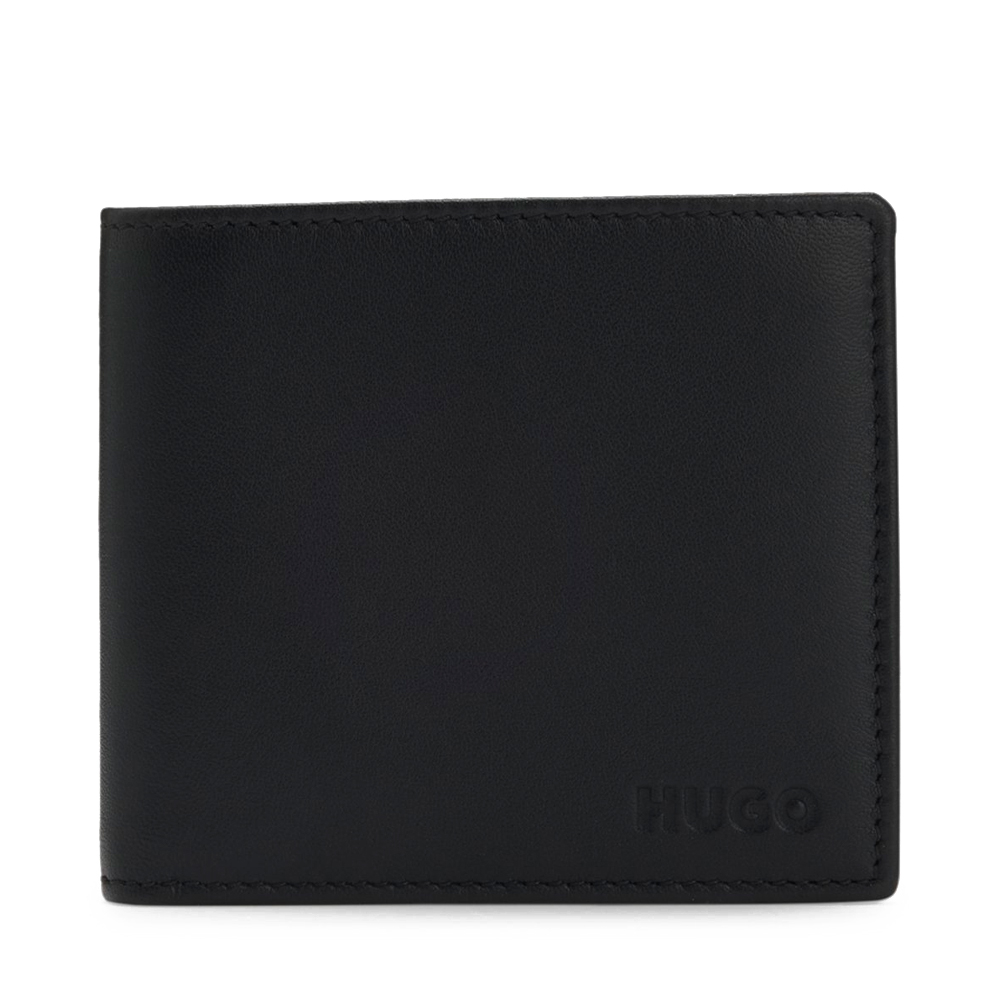 Hugo Boss Eyewear Cartera plegable de piel granulada con logo grabado