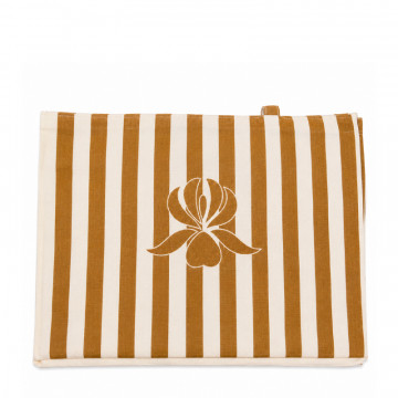 Sisley Web Geschenktasche mit Streifenmuster, braun