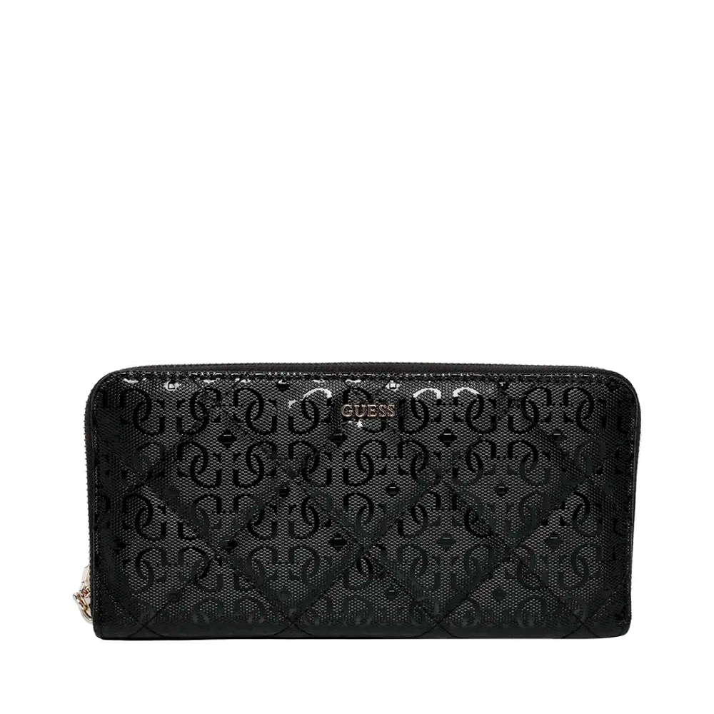 Guess Women's Black Wallets And Purses Libby Large Zip Around Wallet