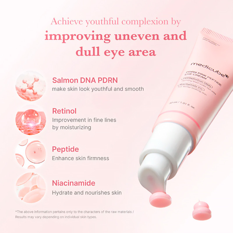 Medicube PDRN Pink Peptide Eye Cream Crema Regeneradora Contorno De Ojo – imagen 2