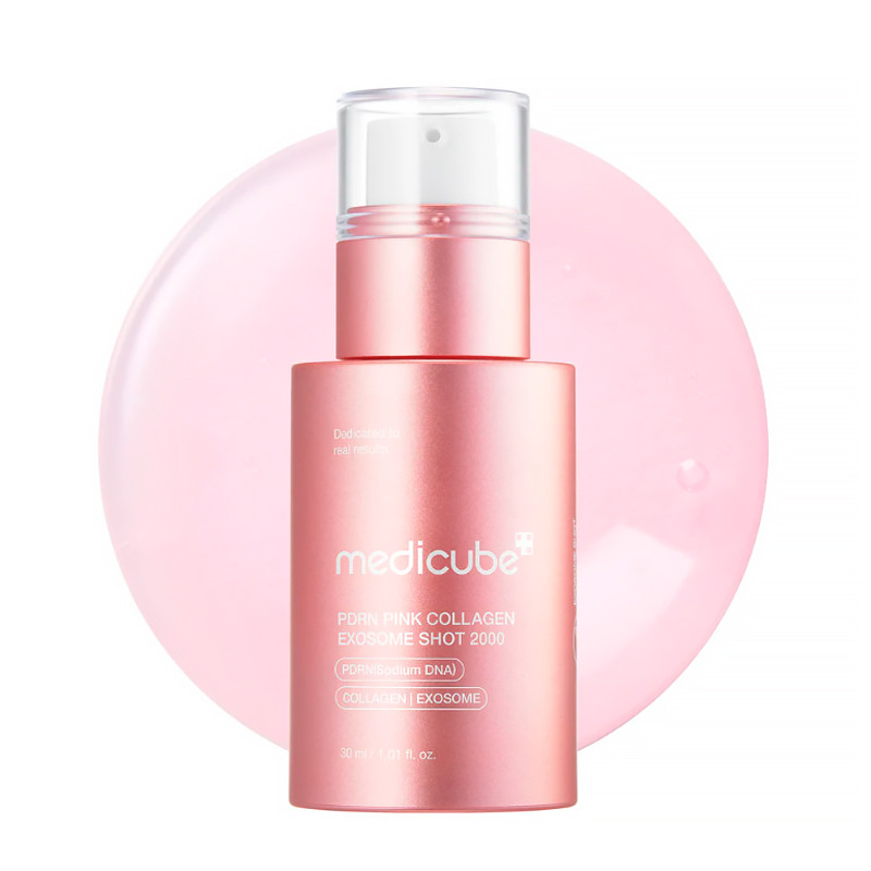Medicube Women's Pink Face Skin Care Pdrn Collagen Exosome Shot 2000 " Glow" Effect Serum