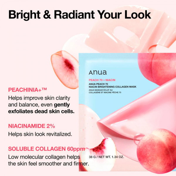 peach-70-niacin-brightening-collagen-mask-mascara-facial-iluminadora-e-hidratante