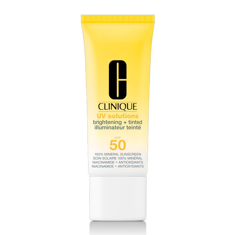Clinique Bases Maquillaje UV Solution Brightening + Tinted Protector Solar Iluminador Con Color Spf 50/Pa+++