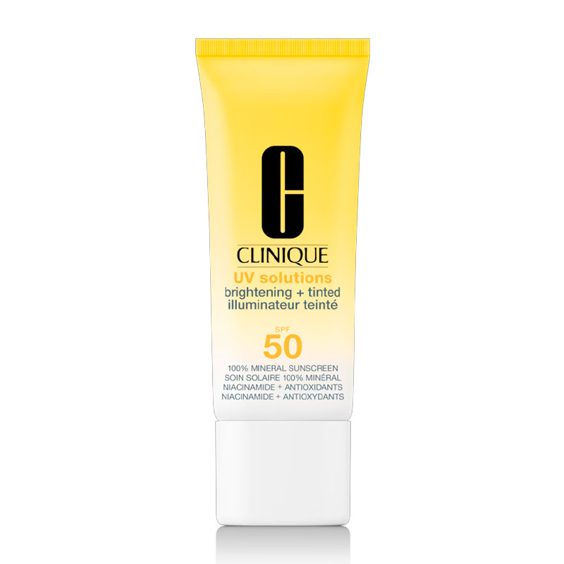Clinique Bases Maquillaje UV Solution Brightening + Tinted Protector Solar Iluminador Con Color Spf 50/Pa+++