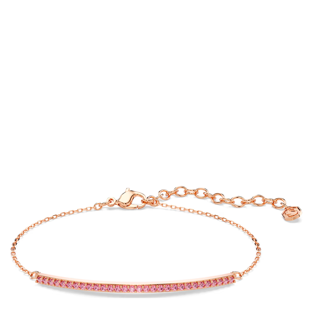 Only bracelet, Round cut, Pink, 18K rose gold finish