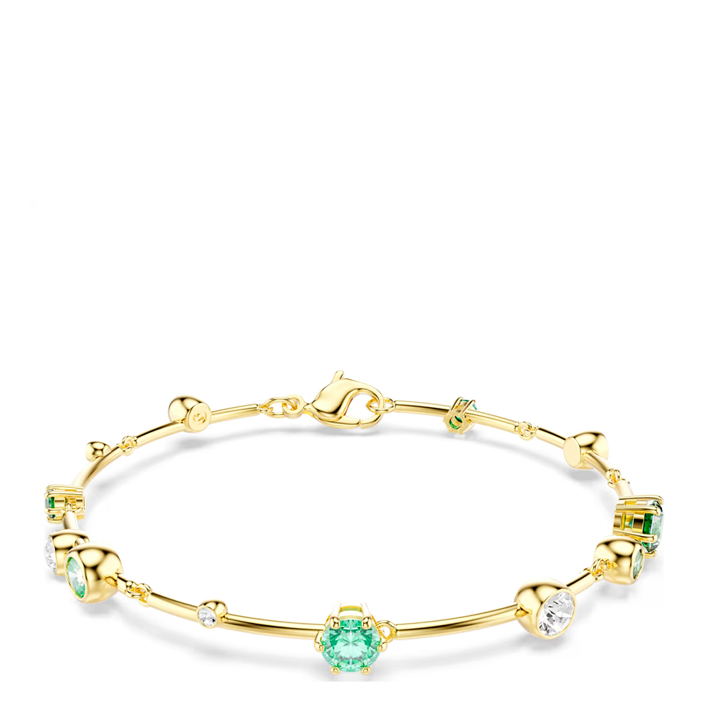 Constella bracelet, Mixed cuts, Green, 18K gold finish