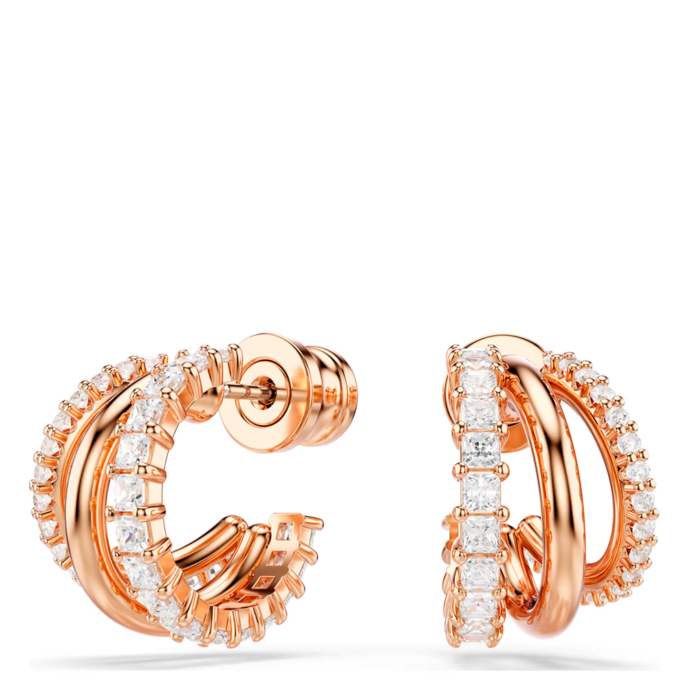 Swarovski Gold Earrings Hyperbola Hoop Earrings